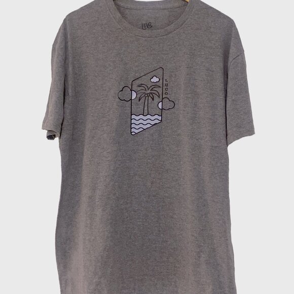 NEVER USED - Heather dark grey Palm Paradise Tee - LuCo - Picture 2 of 3